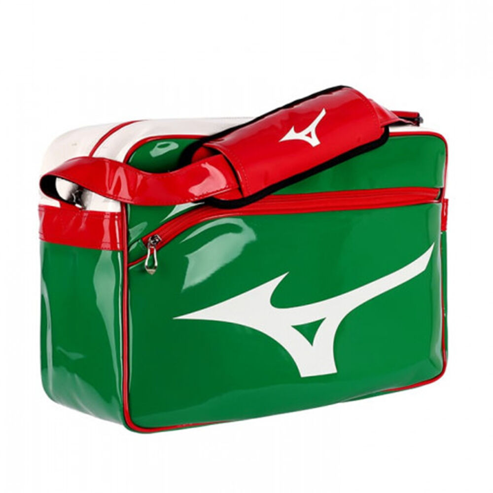 Mens Mizuno RB Enamel M Bag Green/Red Philippines (WGCQMD824)